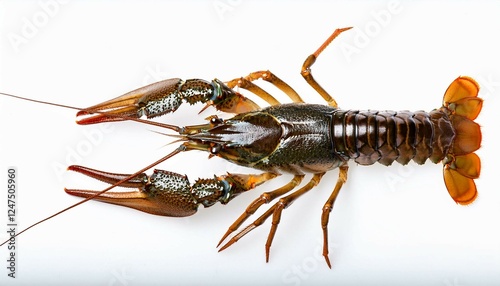 crayfish isolated on white