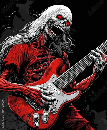 rock star with guitar