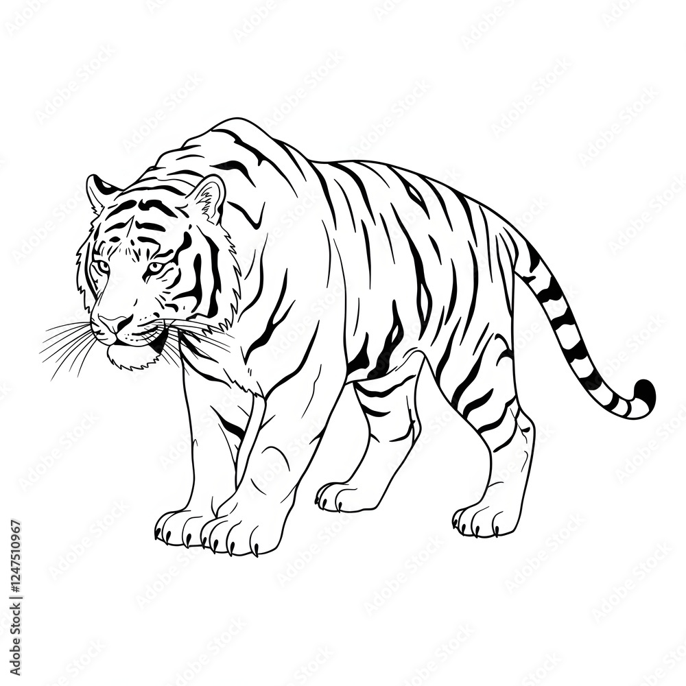 Naklejka premium tiger vector illustration