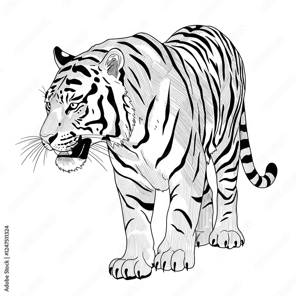 Naklejka premium tiger vector illustration