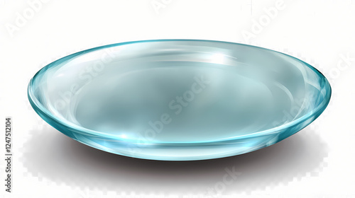 Transparent shiny glass plate. screen reflection png illustration on a transparent background. Glass & Crystal Structures. Illustration