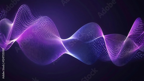 Purple wave, digital art, abstract background