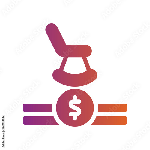 future funding flat gradient icon