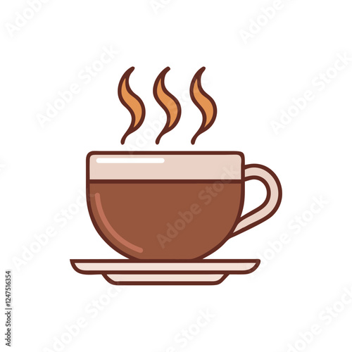 Hot Coffee Cup with Steam