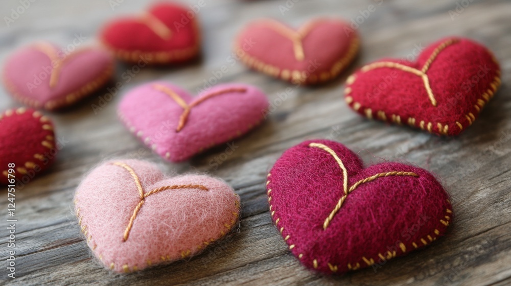 felt heart ornaments valentines day decor felt heart ornaments valentines day decor