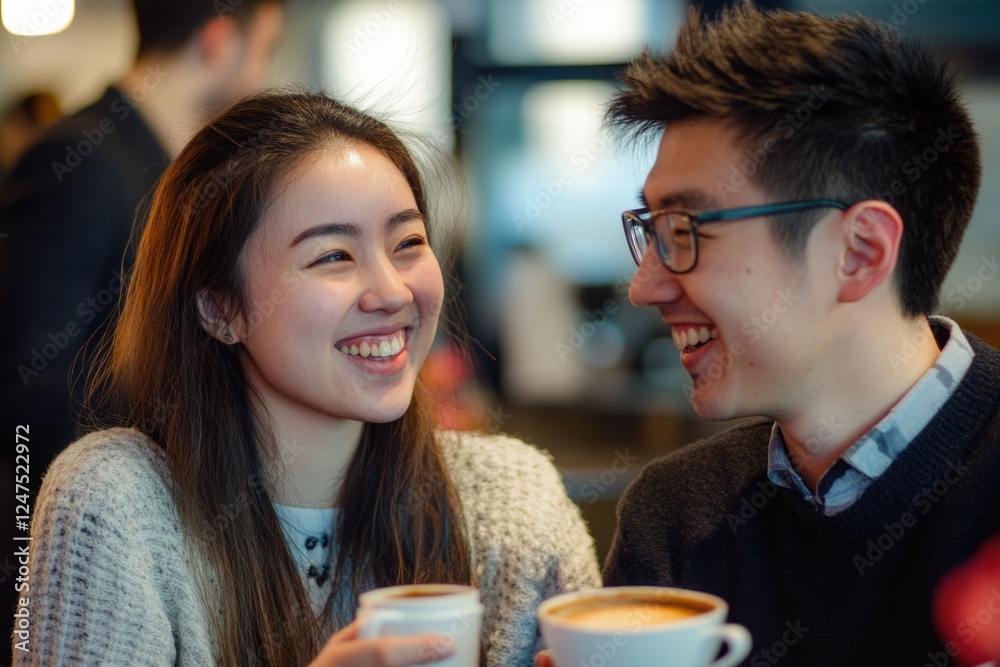 Coworkers from different backgrounds enjoying a cheerful coffee break together Coworkers from different backgrounds enjoying a cheerful coffee break together