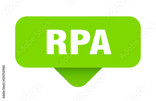 rpa sticker. rpa sign on transparent background