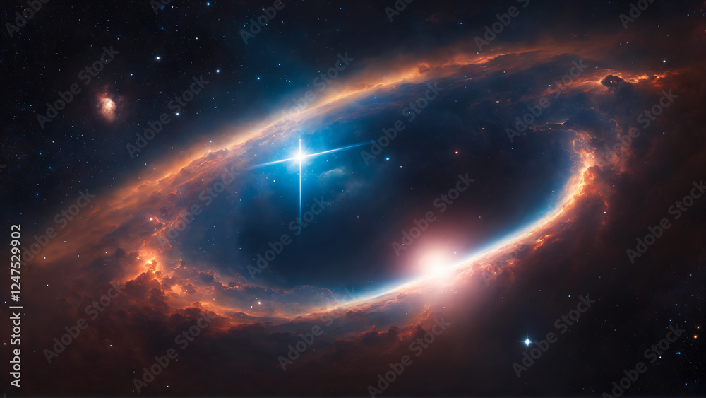 Obraz premium Space Nebula Ring Cloud