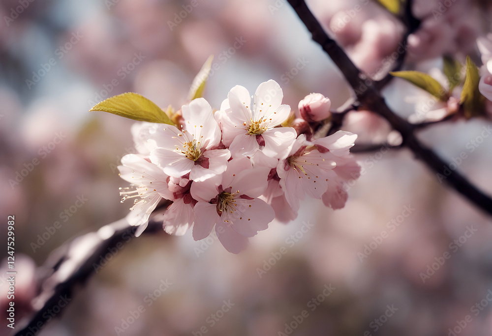 spring tree blooming text leaves twig cherry day flowers space with on a spring tree blooming text leaves twig cherry day flowers space with on a