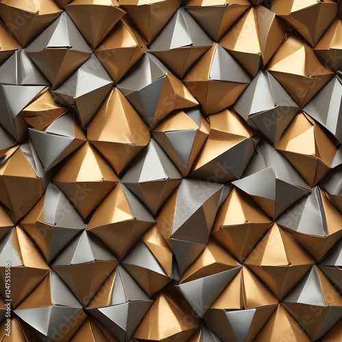 Shiny Origami Patterns Folded origami inspired metallic