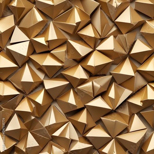 Shiny Origami Patterns Folded origami inspired metallic