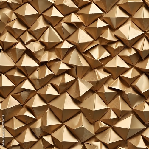 Shiny Origami Patterns Folded origami inspired metallic
