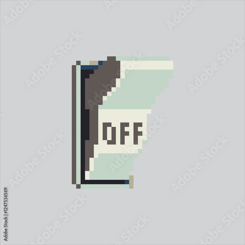 Pixel art illustration Light Switch. Pixelated Light Button. Light Switch Button Icon pixelated for the pixel art game and icon for website and video game. old school retro.