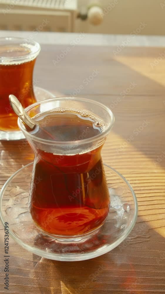 turkish cup of tea with teapot turkish cup of tea with teapot