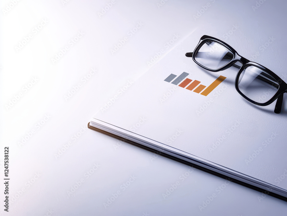Value chain business concept. Business Growth Concept with Glasses and Graph on Notebook for Financial Analysis and Planning Value chain business concept. Business Growth Concept with Glasses and Graph on Notebook for Financial Analysis and Planning