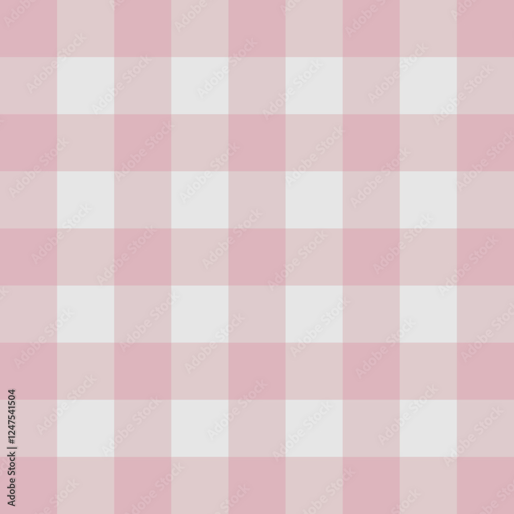 Seamless pattern of pink and white checkered squares, representing a gingham style, fabric, textiles, wrapping paper, background designs, evoking a classic, charming aesthetic for fashion and decor. Seamless pattern of pink and white checkered squares, representing a gingham style, fabric, textiles, wrapping paper, background designs, evoking a classic, charming aesthetic for fashion and decor.