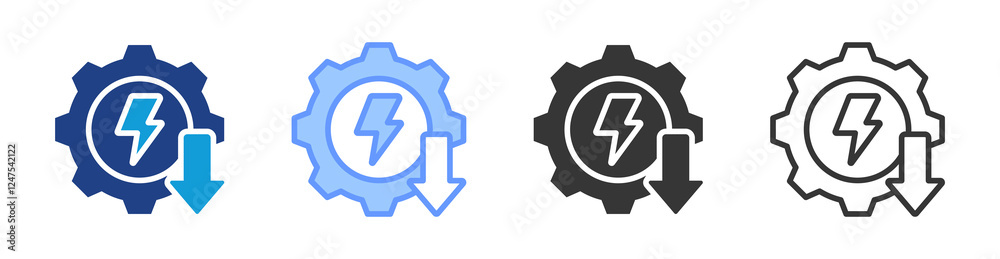 Low energy protocol icon set multiple style collection Low energy protocol icon set multiple style collection