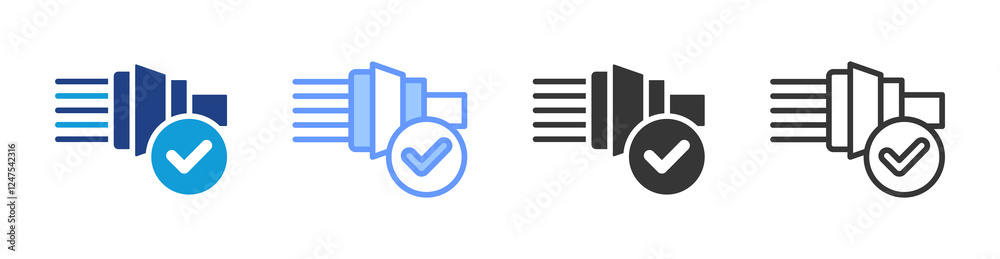 Efficient cabling icon set multiple style collection Efficient cabling icon set multiple style collection