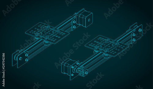 Belt driven linear actuator drawings