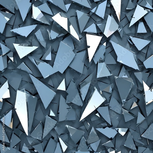 Digital Shards Broken glasslike shards with metal