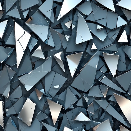 Digital Shards Broken glasslike shards with metal