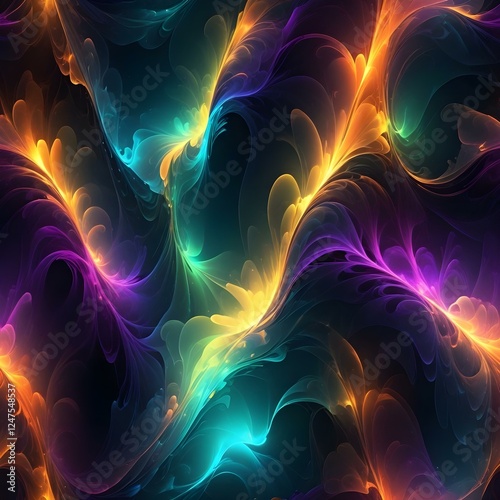 Abstract Luminous Layers Multilayered glowing