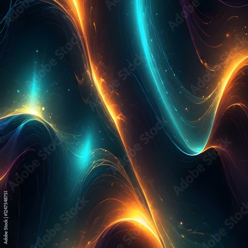 Abstract Luminous Layers Multilayered glowing