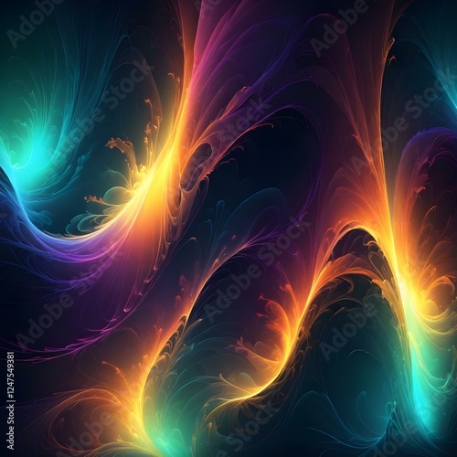 Abstract Luminous Layers Multilayered glowing