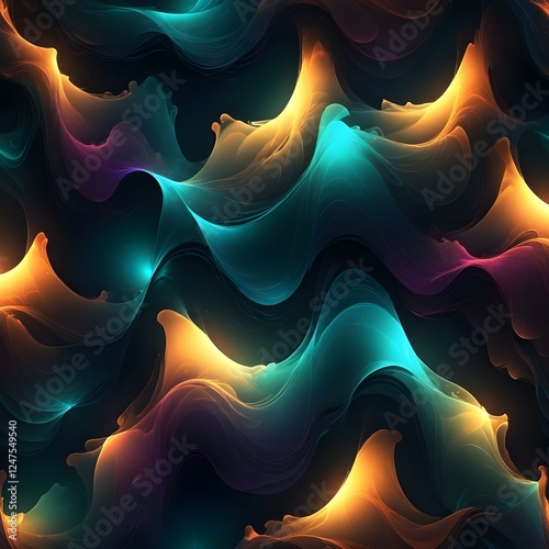 Abstract Luminous Layers Multilayered glowing