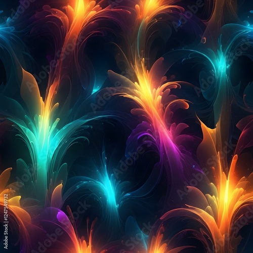 Abstract Luminous Layers Multilayered glowing