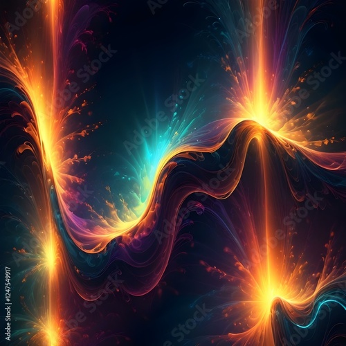 Abstract Luminous Layers Multilayered glowing