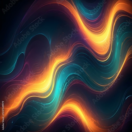 Abstract Luminous Layers Multilayered glowing