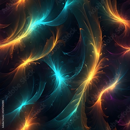 Abstract Luminous Layers Multilayered glowing