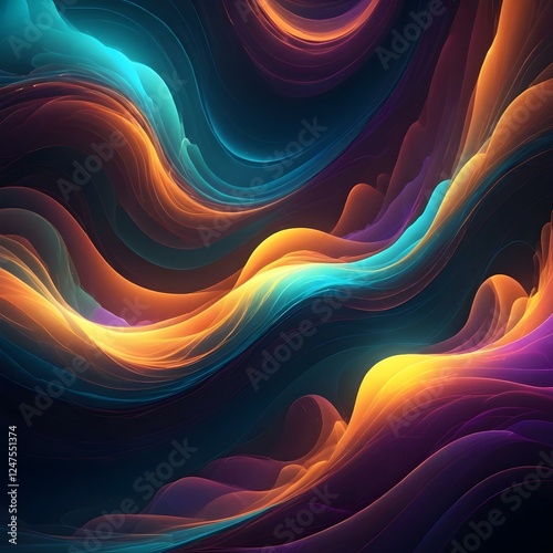 Abstract Luminous Layers Multilayered glowing