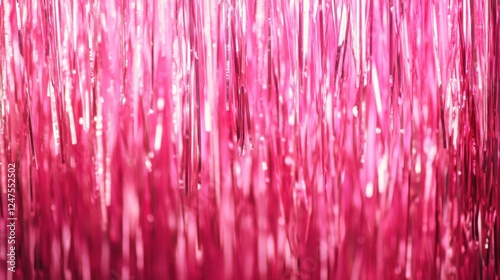 pink metallic foil fringe background