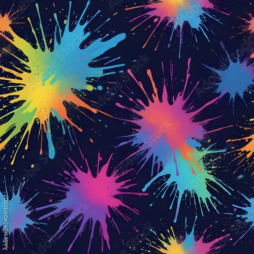 Wallpaper Mural Modern Iridescent Splatter Paint splatter effects Torontodigital.ca