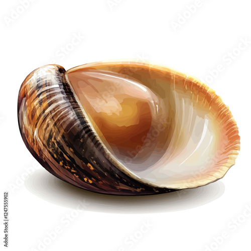 Clam Vector – Detailed and Stylized Illustration for Creative Projects  

