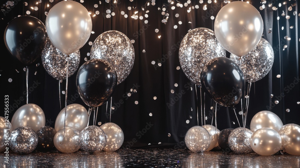 elegant black and silver balloon decorations for party elegant black and silver balloon decorations for party