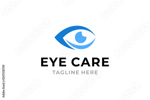 Eye Care Logo Design Template. Eye Care Clinic Logo Inspiration. Vision Care Logo Vector. Eye Icon.	