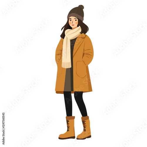 girl in a fur coat