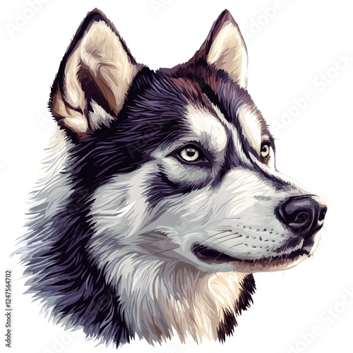 Dog Head Vector Illustration | Loyal and Playful Pet Art  
