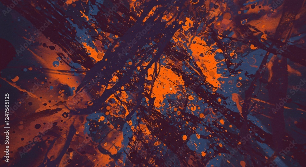 Abstract art with bold strokes and splatter effects for creative projects Abstract art with bold strokes and splatter effects for creative projects