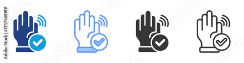 Hands Free Control icon set multiple style collection
