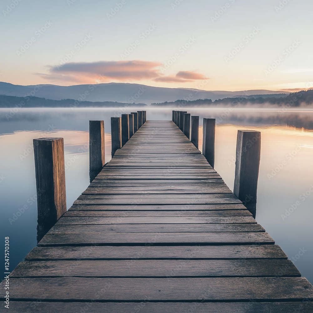 Fototapeta premium pier at sunset