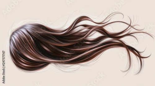 Flowing Brown Hair: A Study in Texture and Movement