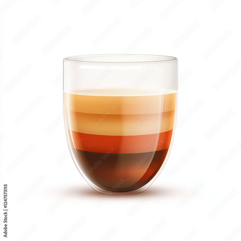 Light gradient icon of coffee, modern aesthetic, white background Light gradient icon of coffee, modern aesthetic, white background