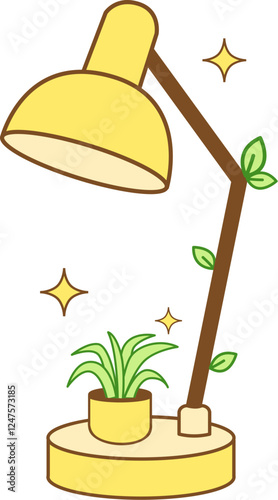 Cute Desk Lamp with Plant
