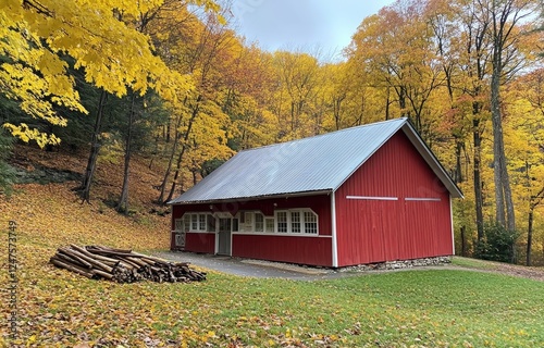 Herbstliche Pigmentierung in Neu England, Ahornsirupproduktion, Readi photo