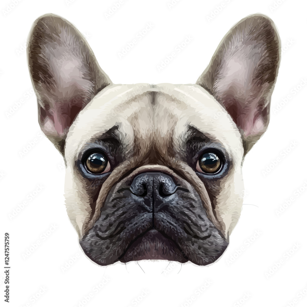 French Bulldog Head Vector Illustration | Cute Canine Artwork for Logos & Prints
French Bulldog Head Vector Illustration | Cute Canine Artwork for Logos & Prints