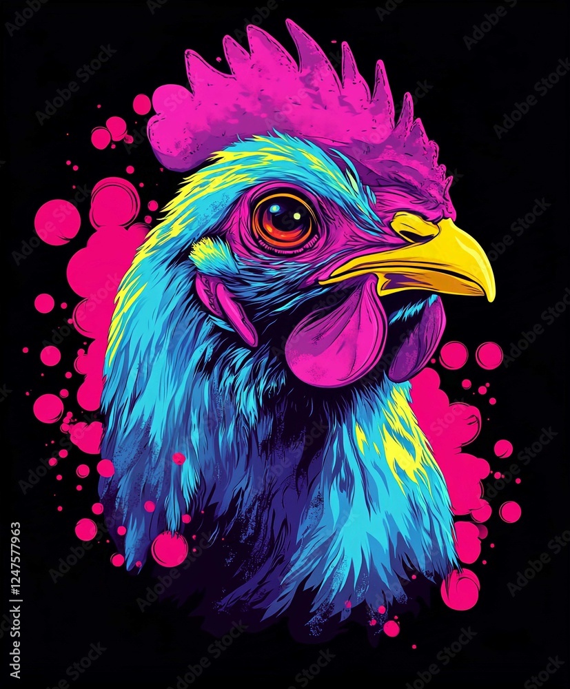 Funny Cartoon Rooster and Hen Vector Illustration for Farm Animal Design Funny Cartoon Rooster and Hen Vector Illustration for Farm Animal Design